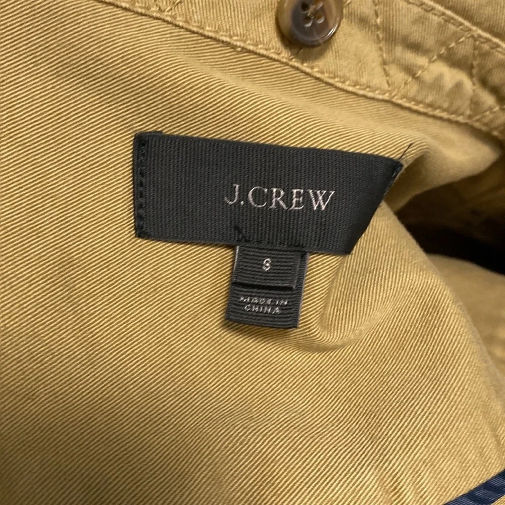 J.CREW COTTON UTILIY JACKET BELTED SIZE SMALL TAN